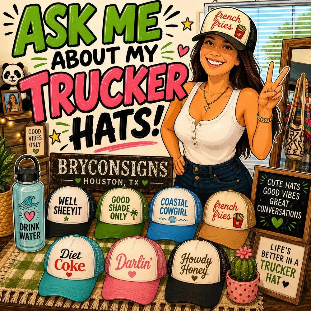 Ask me about my trucker hats Unlisted Items ❤️💙 Thank you!! 🤗